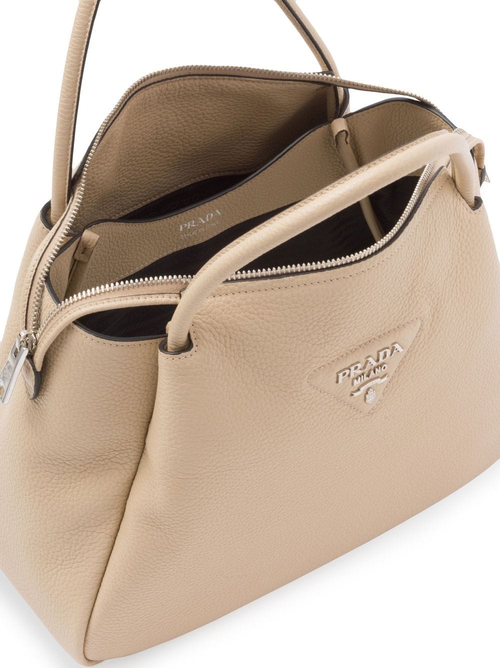 Pra*a logo-lettering top-handle bag