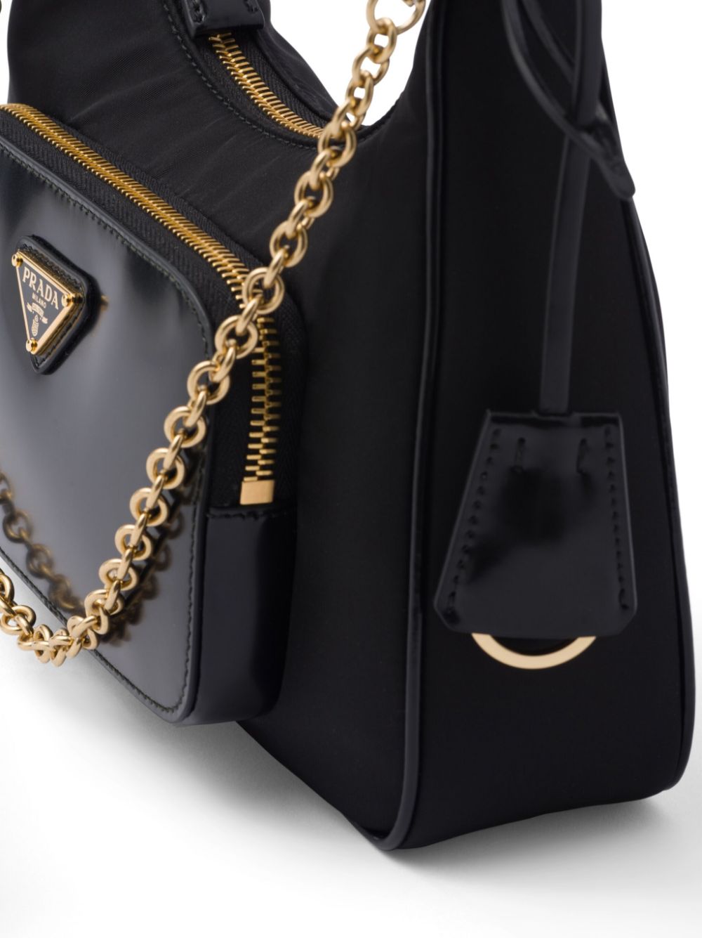 Pra*a triangle-logo shoulder bag
