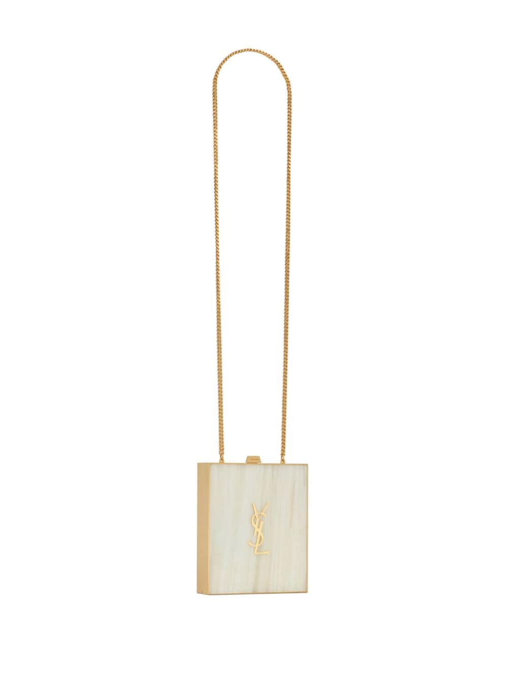 Saint Laurent Tuxedo YSL plaque clutch bag