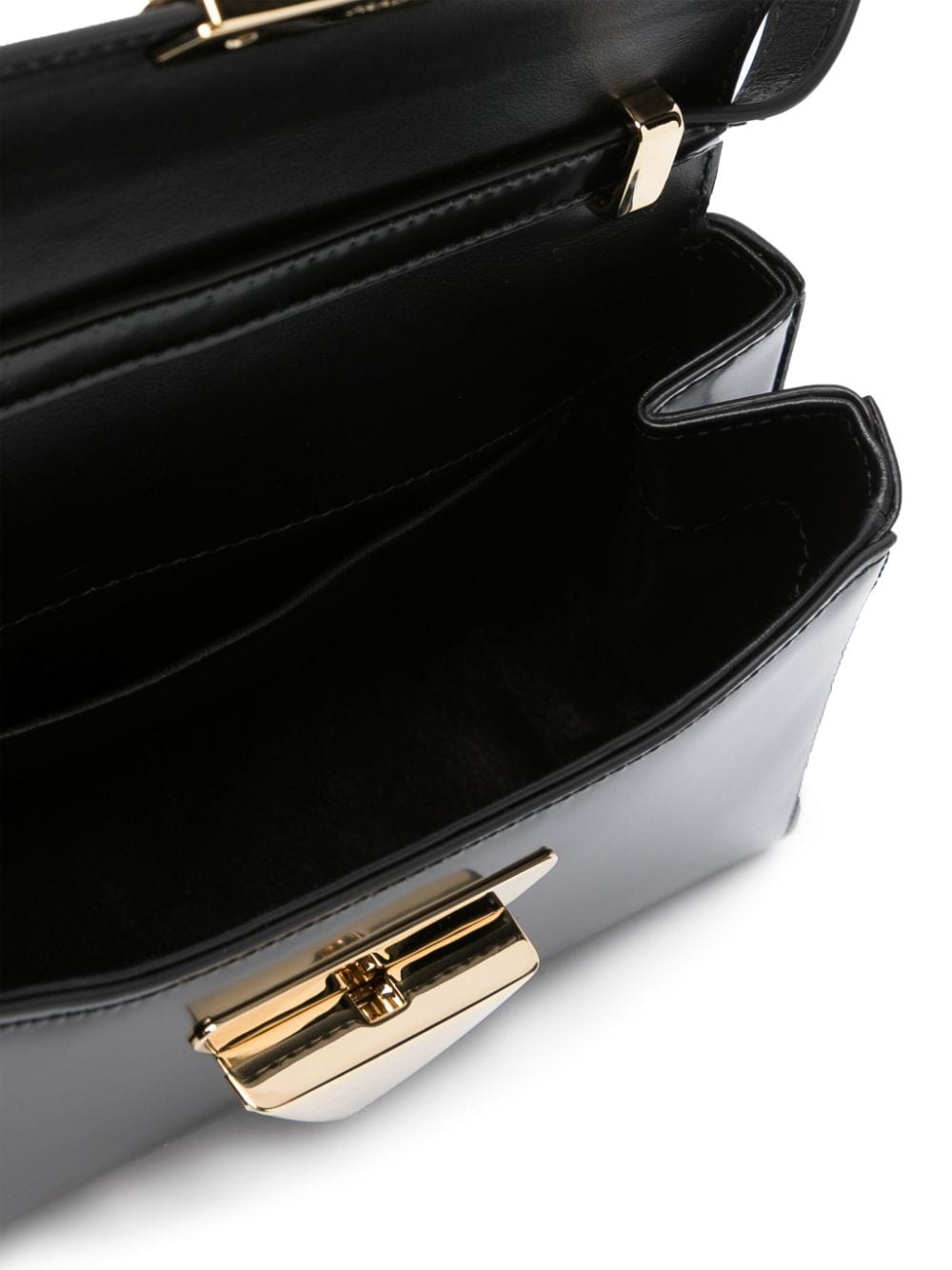 Pra*a triangle-logo leather shoulder bag