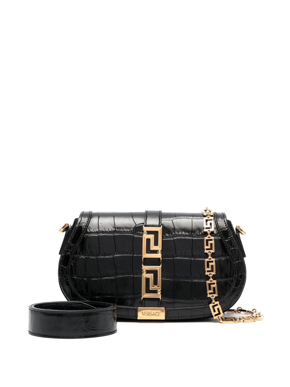 Versace Greca Goddess leather shoulder bag