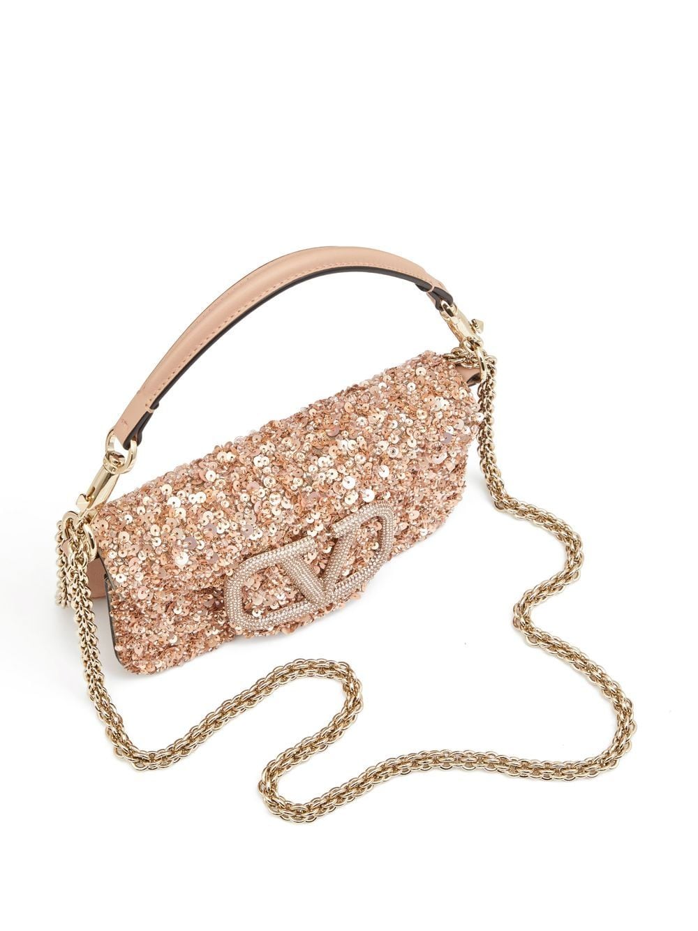 Valentino Garavani VLogo Signature sequin-embellished mini bag