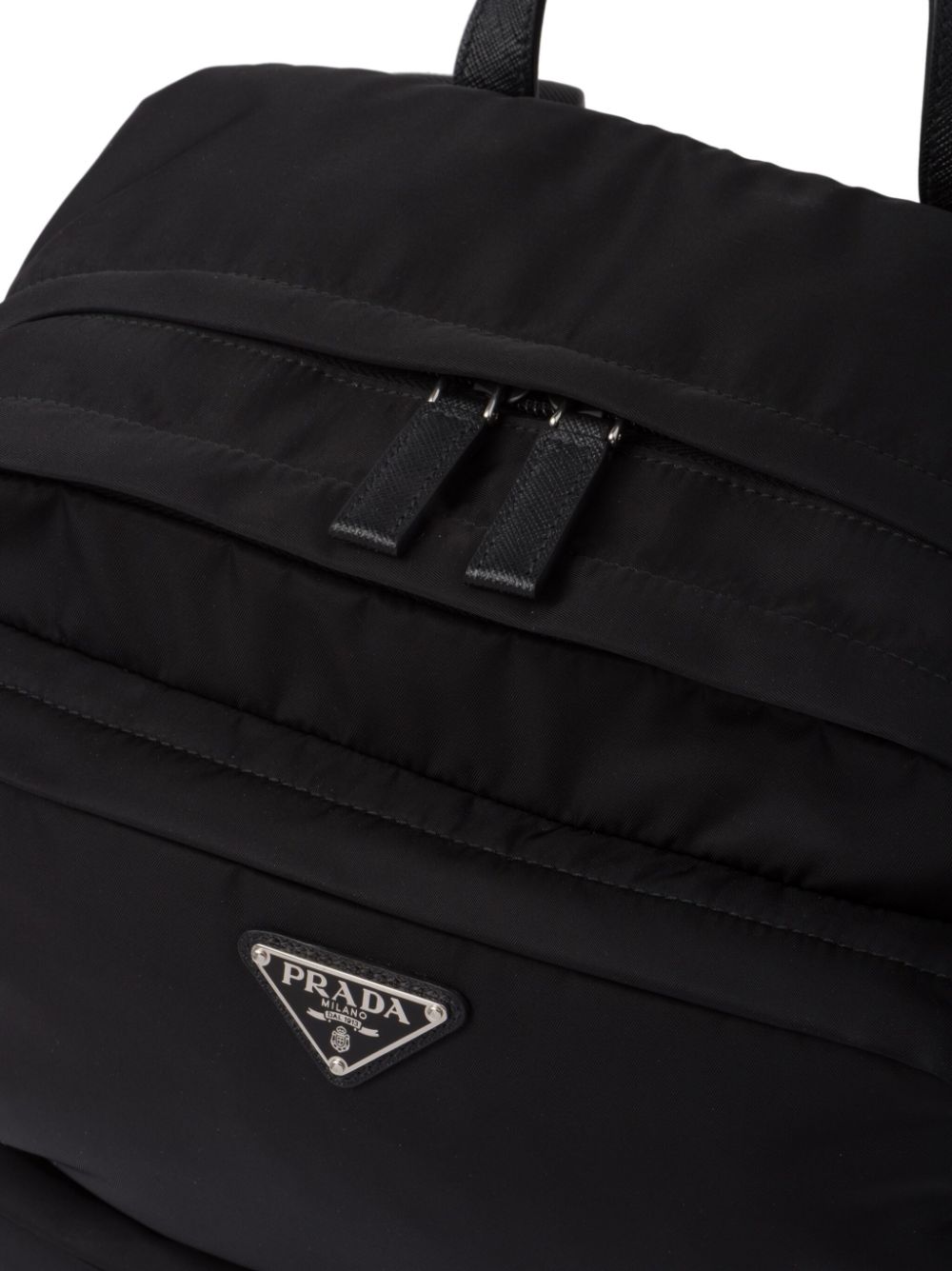 Pra*a re-nylon saffiano leather backpack