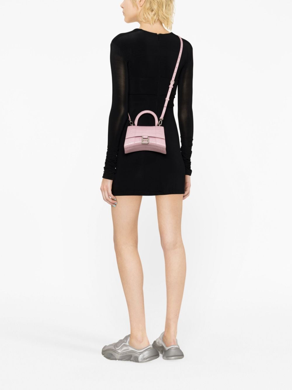 Ba*len*cia*ga xs hourglass leather tote bag