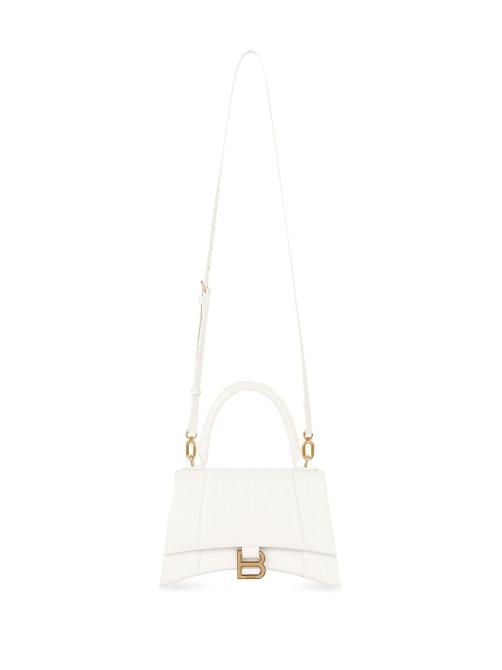 Ba*len*cia*ga small hourglass crocodile effect bag