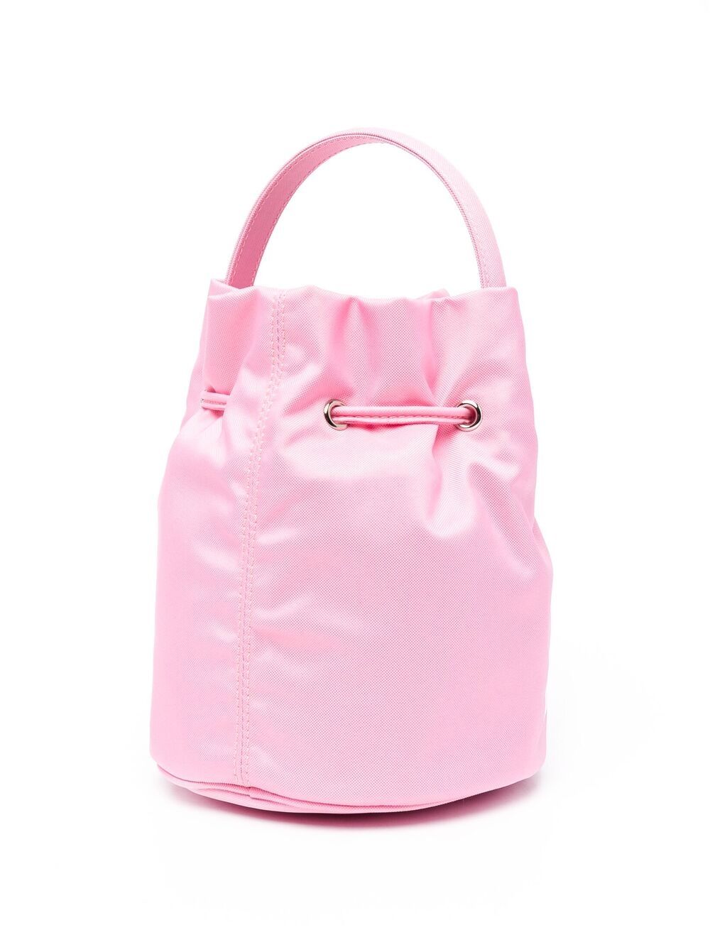 Ba*len*cia*ga wheel xs logo-embroidered bucket bag