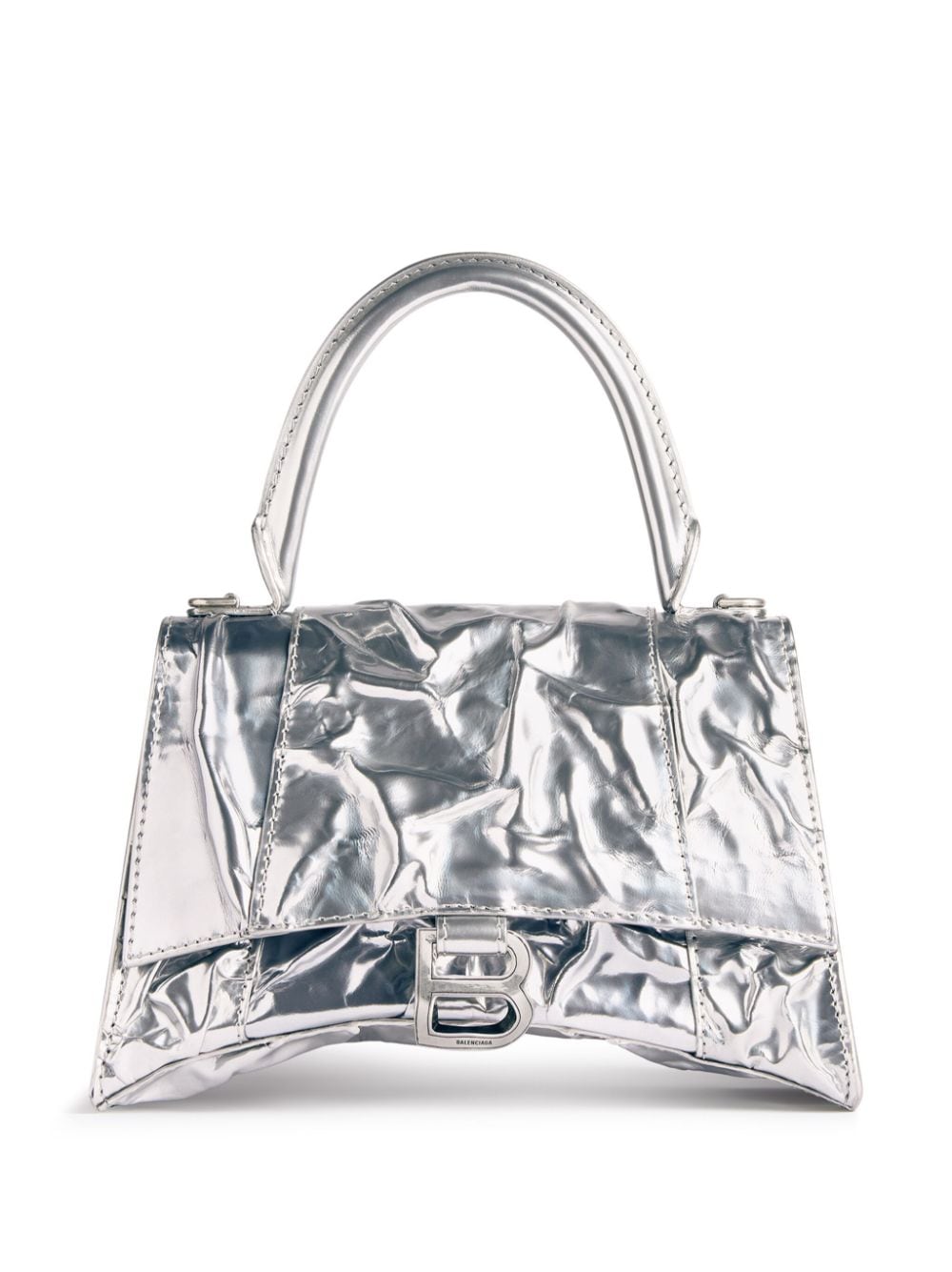 Ba*len*cia*ga small hourglass leather tote bag