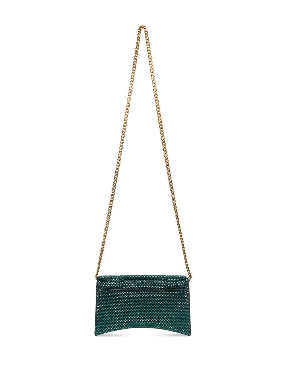 Ba*len*cia*ga hourglass crystal-embellished shoulder bag