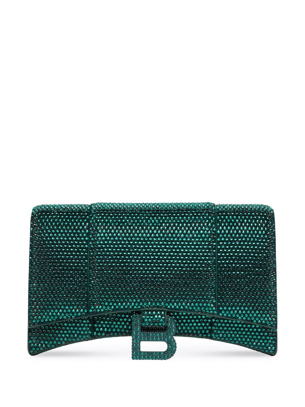 Ba*len*cia*ga hourglass crystal-embellished shoulder bag